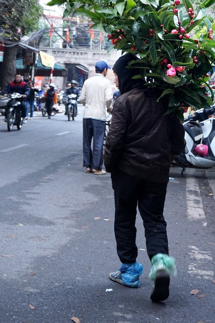 Traders earning living in Hanoi bitter cold on Tet - 4