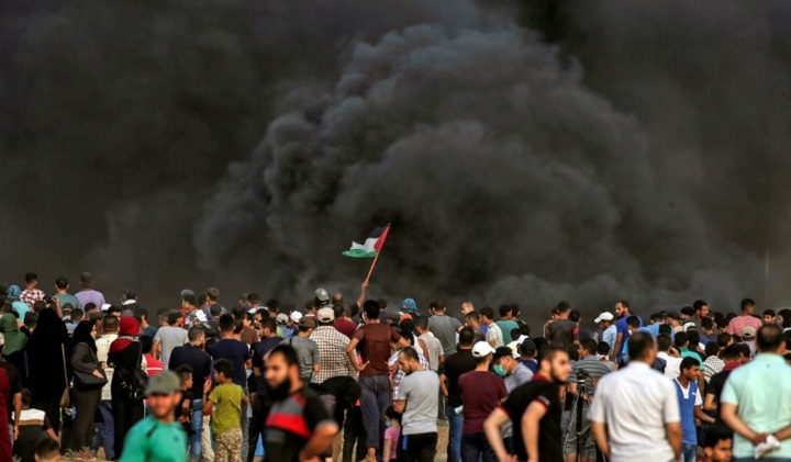 Israel launches airstrikes on Gaza Strip after border protest bloodshed - 1 Israel launches airstrikes on Gaza Strip after border protest bloodshed - 1