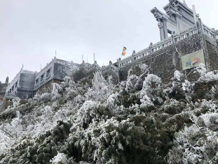Frost suddenly appears at Mount Fansipan - 1 Frost suddenly appears at Mount Fansipan - 1