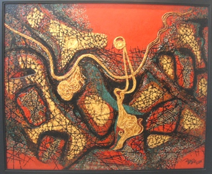 Abstract lacquer painter introduces latest works - 5 Abstract lacquer painter introduces latest works - 5