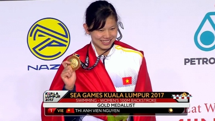 Swimmer Anh Vien wins gold, breaks SEA Games record - 1