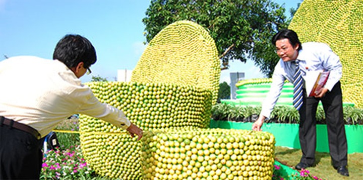 Lemon-made tea-set makes Vietnam record - 5 Lemon-made tea-set makes Vietnam record - 5