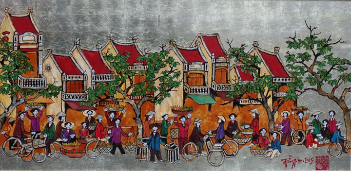 Painting exhibitions showcase life in Hanoi - 1