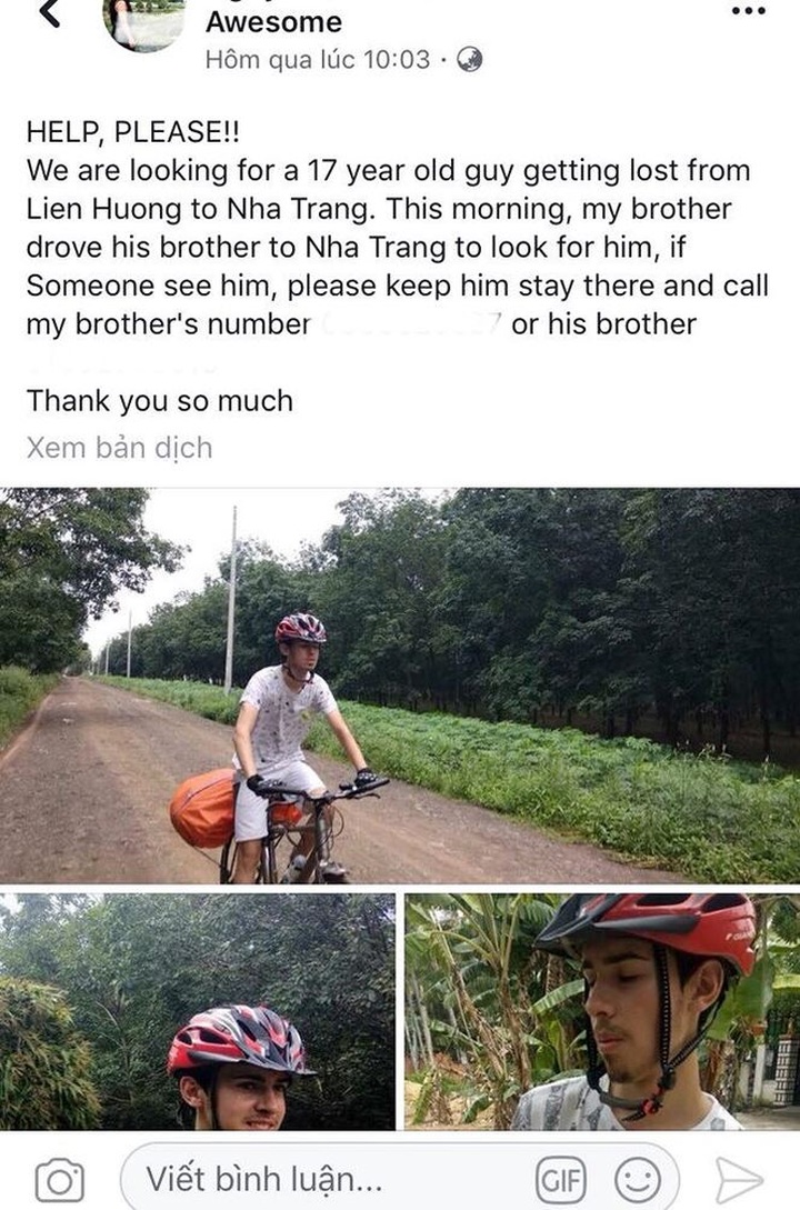 Spanish bike rider goes missing in Binh Thuan - 1