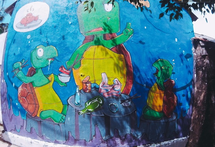 Colourful murals liven up village - 9