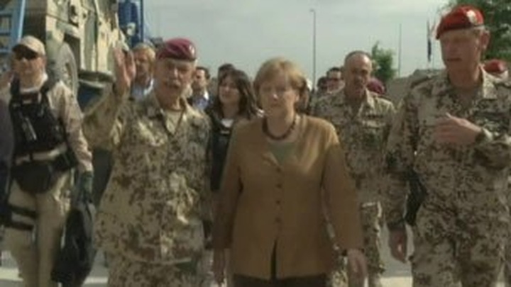 Angela Merkel makes surprise visit to Afghanistan - 1