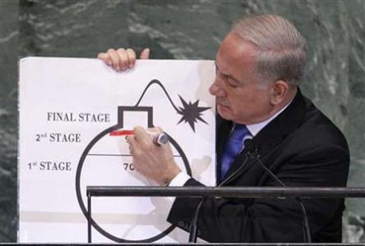 Netanyahu draws "red line" on Iran's nuclear program - 1