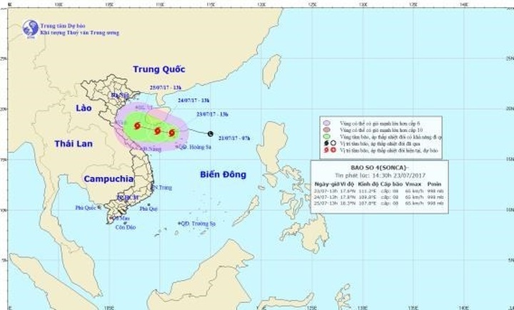 Tropical depression strengthens into fourth storm in East Sea - 1