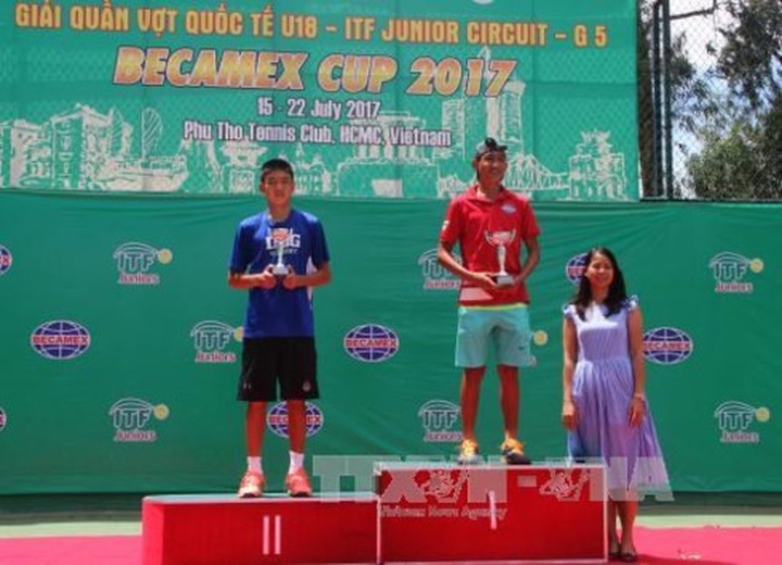 Vietnam wins men’s singles champs at int’l tennis tourney - 1 Vietnam wins men’s singles champs at int’l tennis tourney - 1