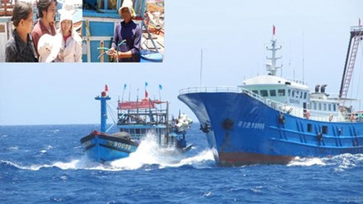 Chinese ship sinks Vietnamese fishing vessel - 1 Chinese ship sinks Vietnamese fishing vessel - 1
