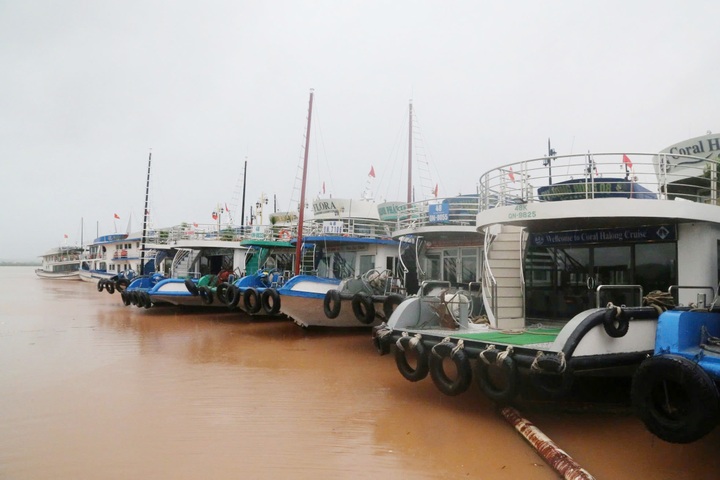 Tourists head ashore as Ha Long Bay cruise boats brace for Storm Narra - 1