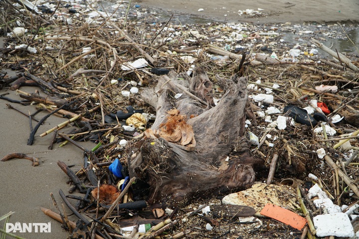 Sam Son beaches littered with debris after floods - 2