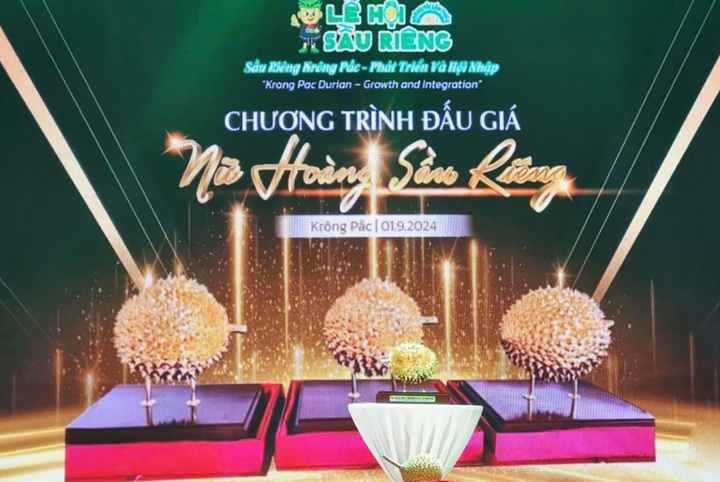 Hơn 2,6 tỷ đồng đấu giá 3 quả sầu riêng dành cho công tác an sinh xã hội - 1 Hơn 2,6 tỷ đồng đấu giá 3 quả sầu riêng dành cho công tác an sinh xã hội - 1