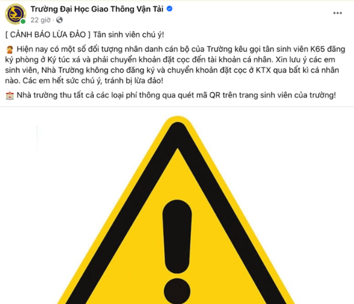 Cảnh báo lừa đảo thu học phí tân sinh viên - 2