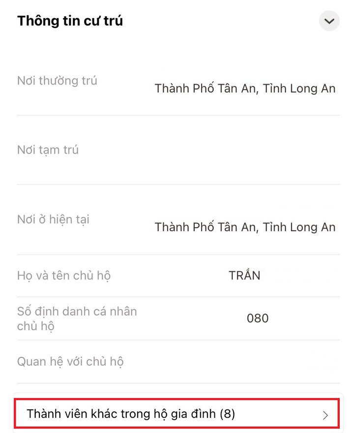 Cách kích hoạt và xem thông tin cư trú, hộ khẩu điện tử trên VNeID - 3