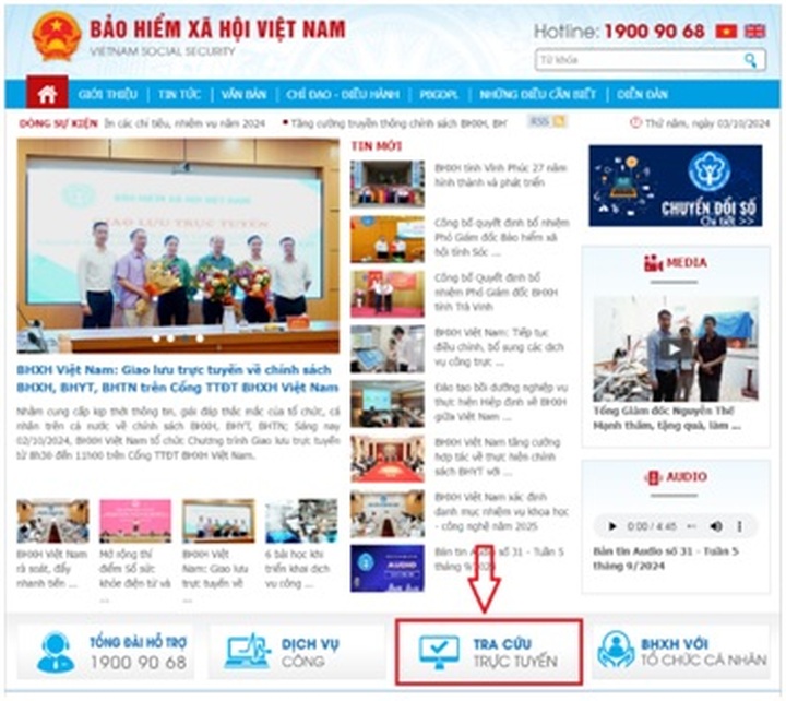 Hướng dẫn phụ huynh tra cứu thời hạn thẻ BHYT và đăng ký tài khoản VssID - 1