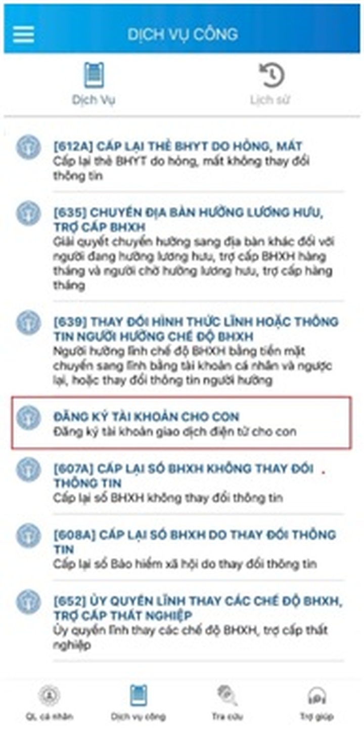 Hướng dẫn phụ huynh tra cứu thời hạn thẻ BHYT và đăng ký tài khoản VssID - 5