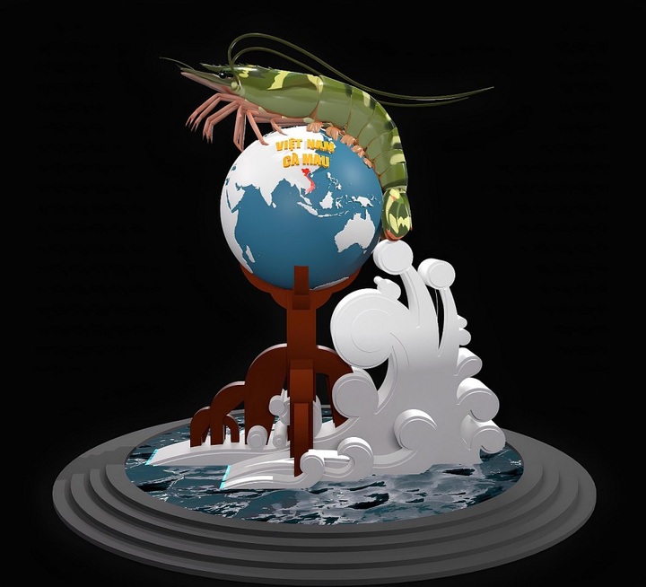 Tỉnh nuôi tôm lớn nhất nước xây biểu tượng con tôm ở quảng trường thành phố - 1