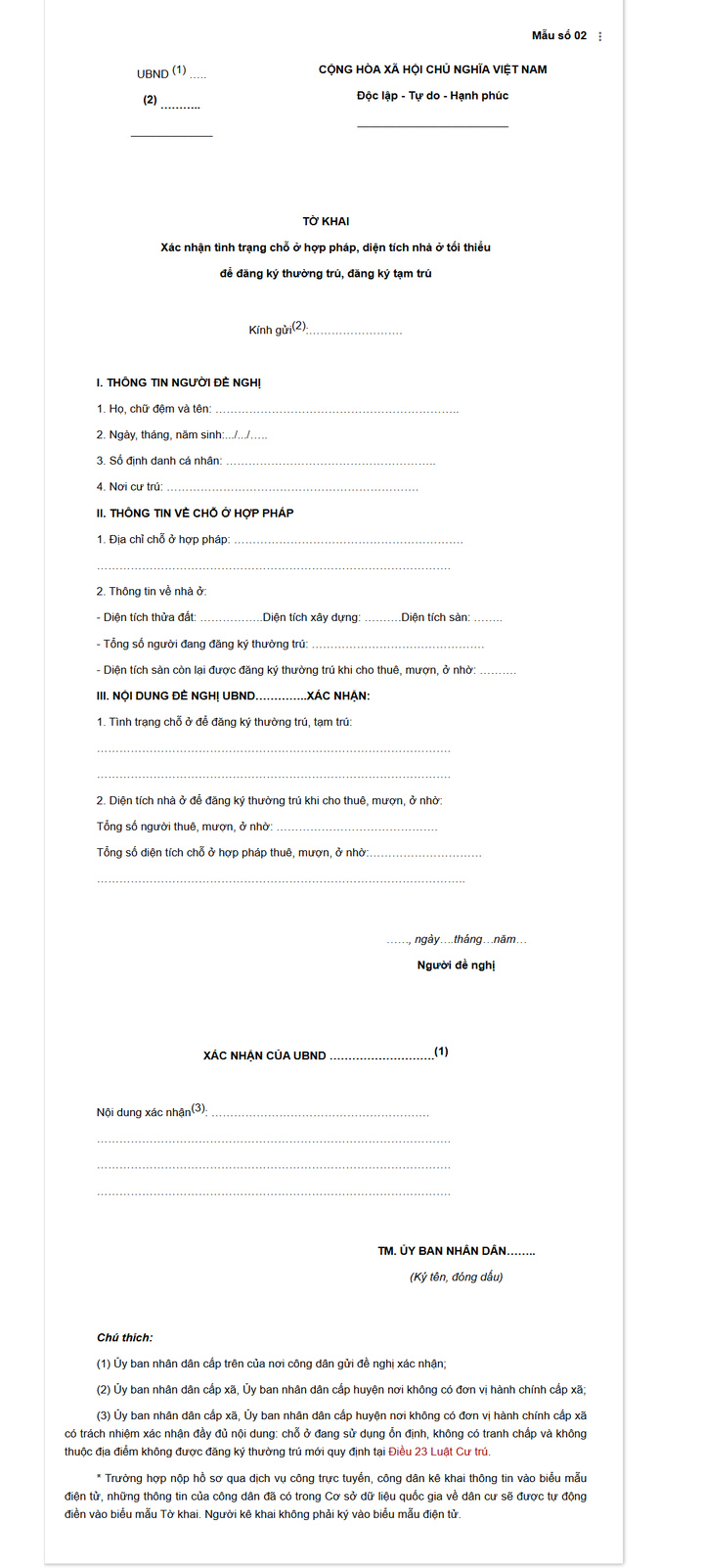 Quy định mới về giấy tờ chứng minh chỗ ở hợp pháp để đăng ký thường trú - 2