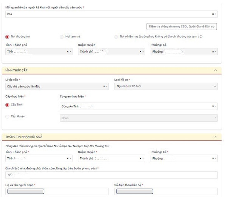 Cách thức làm thẻ căn cước cho trẻ dưới 6 tuổi tại nhà - 10