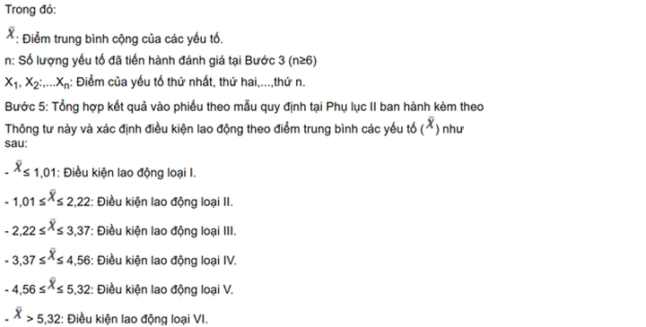 Hướng dẫn phân loại lao động theo điều kiện lao động - 4