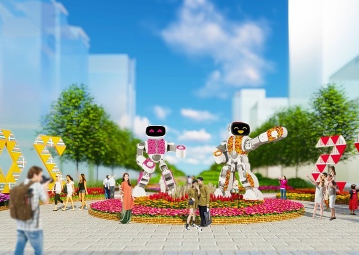 Snake mascots become highlights of Nguyen Hue Flower Street - 5 Snake mascots become highlights of Nguyen Hue Flower Street - 5