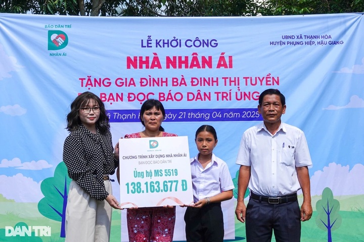 Dantri begins construction of new home for impoverished woman in Hau Giang - 1