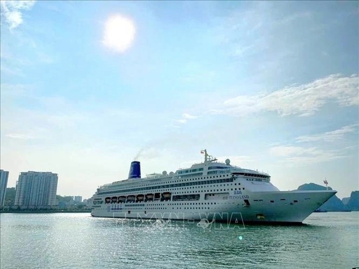Chinese cruise ship brings 1,000 tourists to Ha Long Bay - 1 Chinese cruise ship brings 1,000 tourists to Ha Long Bay - 1