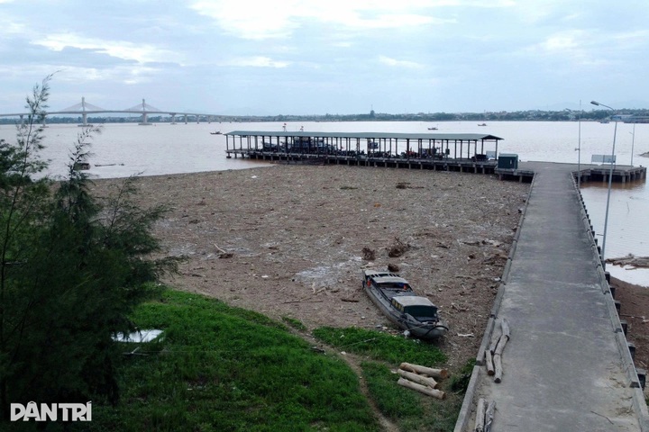 Nearly 700 tonnes of rubbish engulf Ha Tinh fishing port after floods - 1