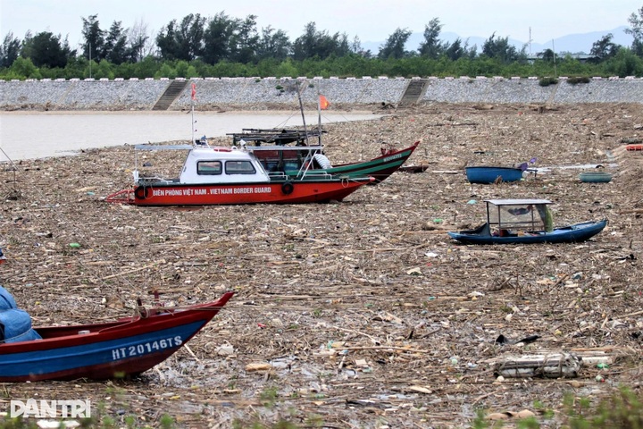 Nearly 700 tonnes of rubbish engulf Ha Tinh fishing port after floods - 3