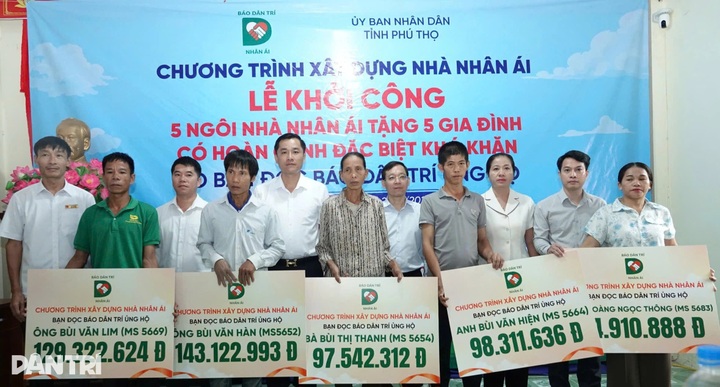Dtinews launches construction of five houses for poor families in Phu Tho - 4