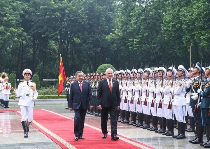 Cuban President begins Vietnam visit, welcomed by Party chief To Lam - 1 Cuban President begins Vietnam visit, welcomed by Party chief To Lam - 1