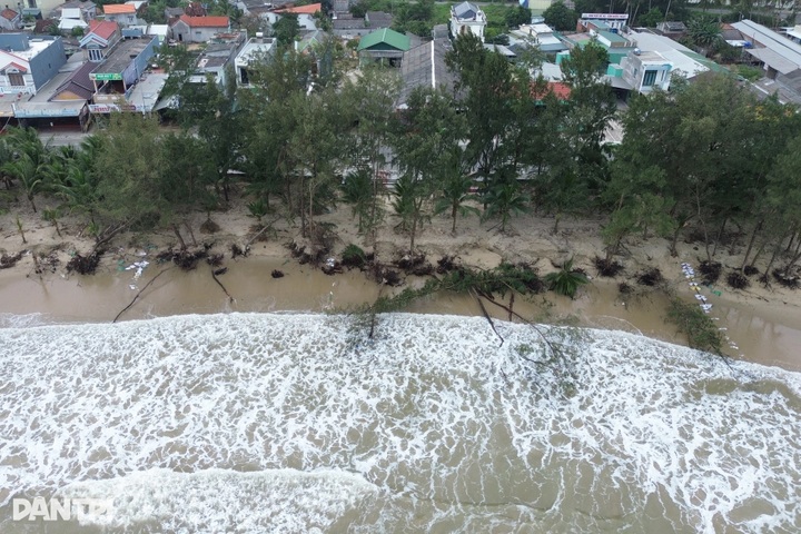 Storm and flood-tide surges ravage Quang Ngai beach - 6