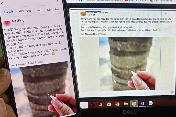 Discarded syringes spark safety concerns on Danang beach - 1 Discarded syringes spark safety concerns on Danang beach - 1