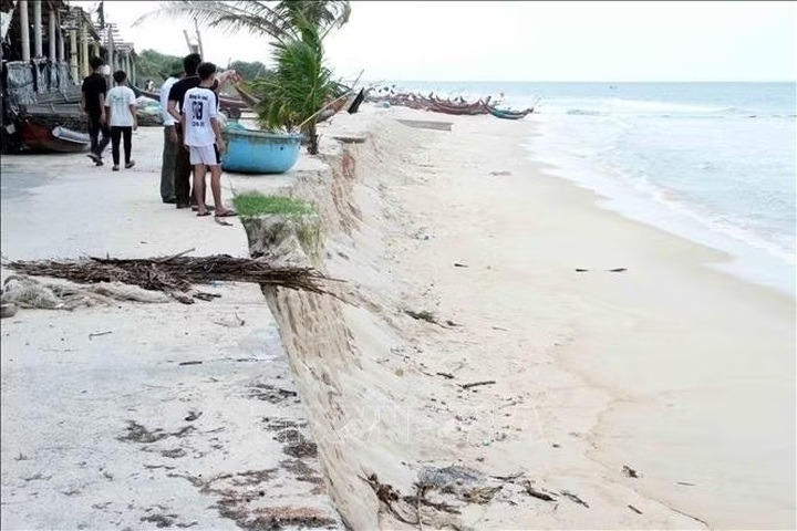 Severe coastal erosion forces evacuations in Quang Tri - 1 Severe coastal erosion forces evacuations in Quang Tri - 1