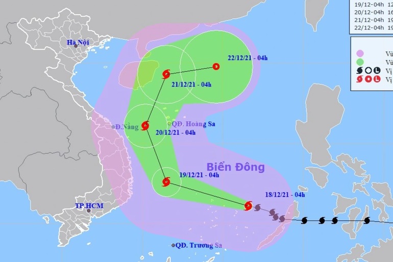 Bão số 9 giữ nguyên cường độ mạnh, tiến gần Trường Sa - 1