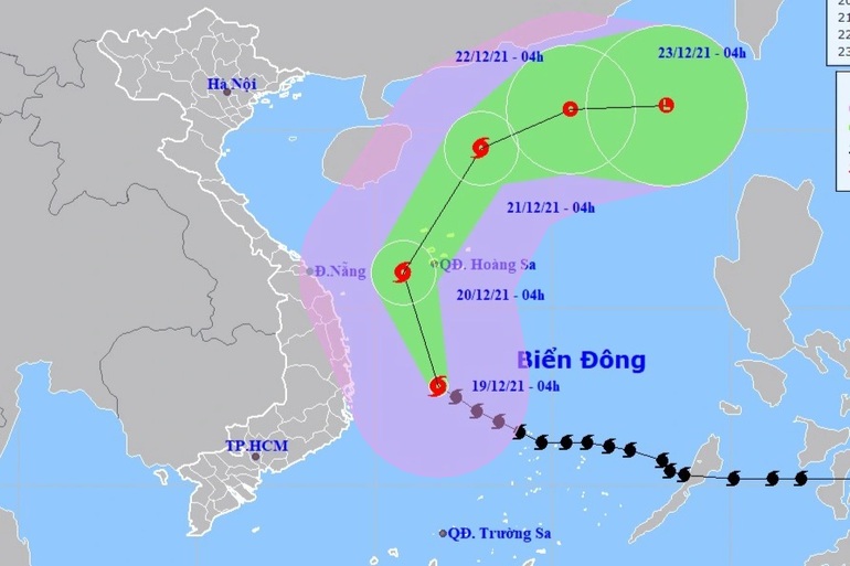 Bão số 9 tăng cường độ, hướng vào Bình Định - Phú Yên - 1