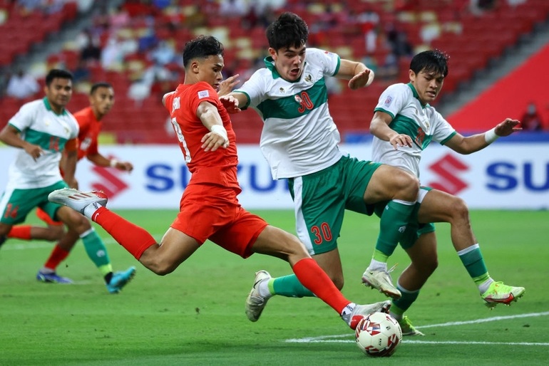 Singapore hòa Indonesia ở trận bán kết lượt đi AFF Cup 2020 - 1