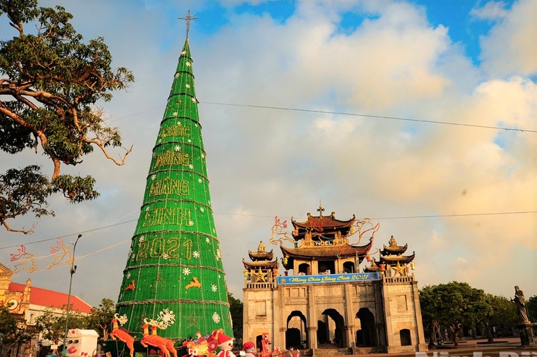Admire the giant Christmas tree as tall as a 5-storey building in Ninh Binh - 7
