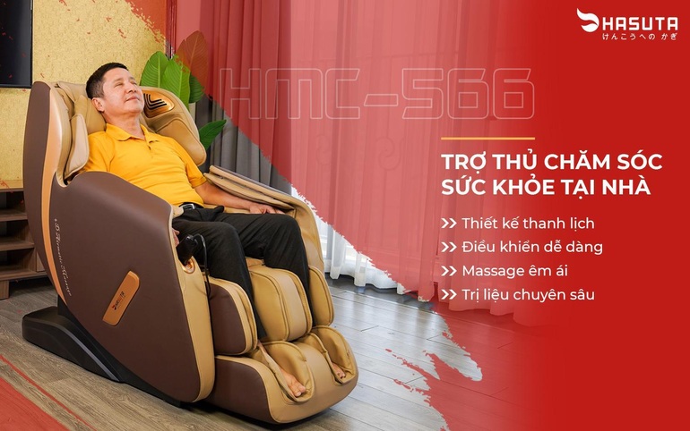 Ghế massage Hasuta HMC-566 - trợ thủ chăm sóc sức khỏe của NSƯT Chí Trung - 2 Ghế massage Hasuta HMC-566 - trợ thủ chăm sóc sức khỏe của NSƯT Chí Trung - 2