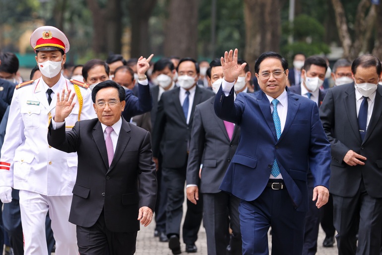 Thủ tướng Phạm Minh Chính chủ trì lễ đón chính thức Thủ tướng Lào - 6