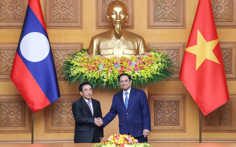 Thủ tướng Phạm Minh Chính chủ trì lễ đón chính thức Thủ tướng Lào - 7