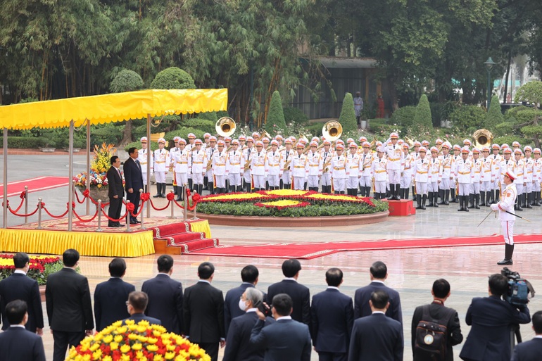 Thủ tướng Phạm Minh Chính chủ trì lễ đón chính thức Thủ tướng Lào - 3