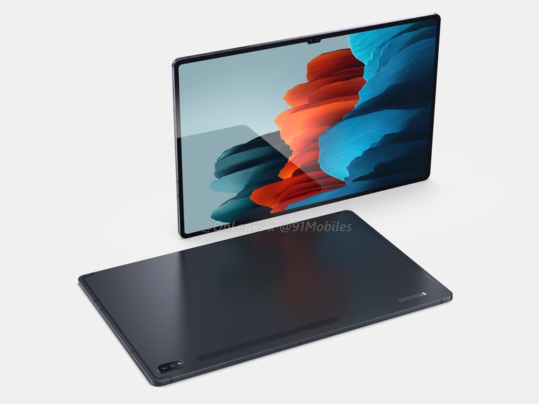 Hình ảnh chiếc máy tính bảng với màn hình "tai thỏ" của Samsung đã từng bị rò rỉ trước đây (Ảnh: OnLeaks). Hình ảnh chiếc máy tính bảng với màn hình "tai thỏ" của Samsung đã từng bị rò rỉ trước đây (Ảnh: OnLeaks).