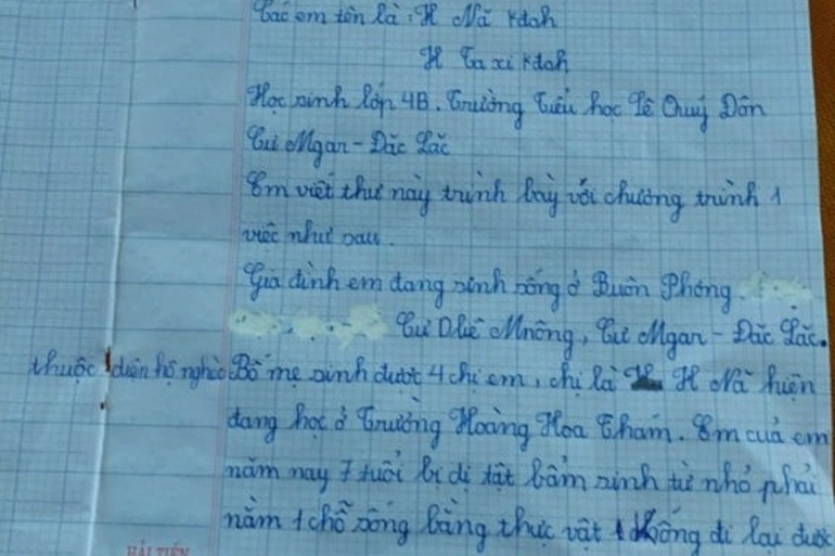 Xúc động lá thư của cô bé Êđê lớp 4 khao khát có xe đạp đến trường - 2 Xúc động lá thư của cô bé Êđê lớp 4 khao khát có xe đạp đến trường - 2