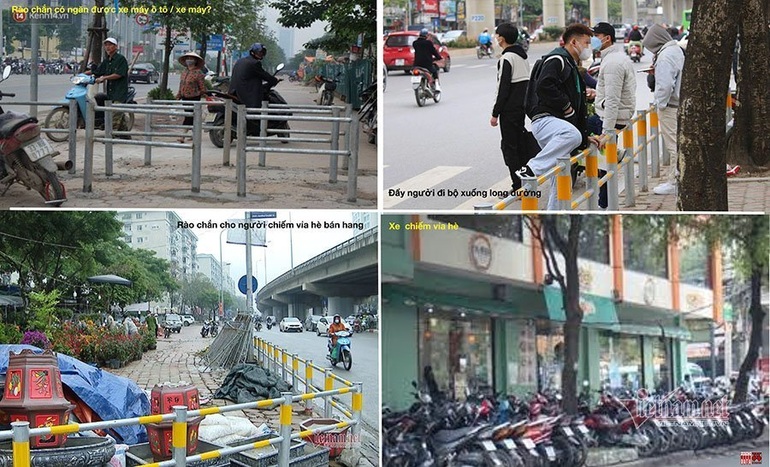 Vỉa hè Hà Nội vô vàn nhiệm vụ, trừ việc dành cho... người đi bộ - 1 Vỉa hè Hà Nội vô vàn nhiệm vụ, trừ việc dành cho... người đi bộ - 1