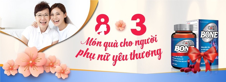 Viên khớp GHV Bone - Món quà sức khỏe cho phái đẹp nhân dịp 8/3 - 1 Viên khớp GHV Bone - Món quà sức khỏe cho phái đẹp nhân dịp 8/3 - 1