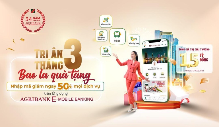 Agribank launched a huge customer gratitude promotion on Agribank E-Mobile Banking application - 1