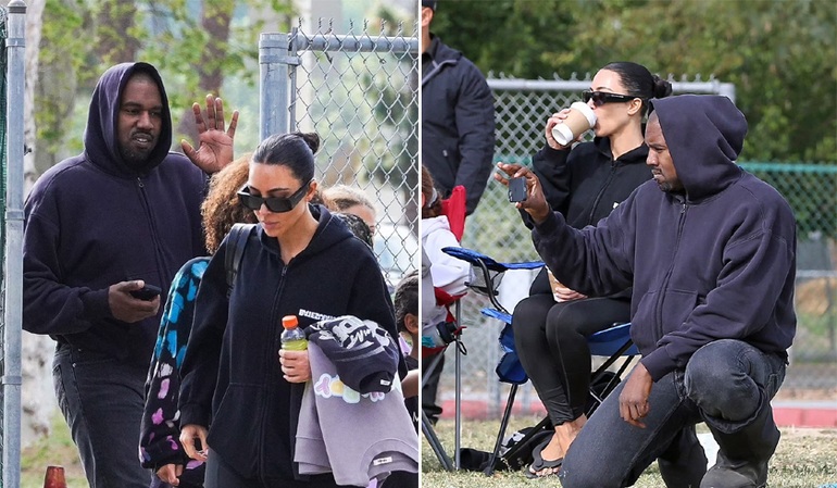 Kim Kardashian lần đầu tái ngộ Kanye West sau màn đấu khẩu - 1