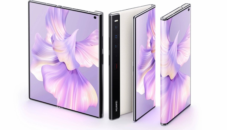 Mate Xs 2 có kiểu gập màn hình lật ngược ra ngoài, thay vì gập vào trong như trên dòng Galaxy Fold của Samsung (Ảnh: Huawei).